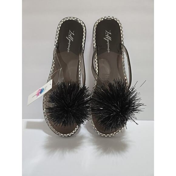 Luffymomo Women's Rhinestone Flip Flops Beach Flat Thong Sandals - Picture 3 of 8